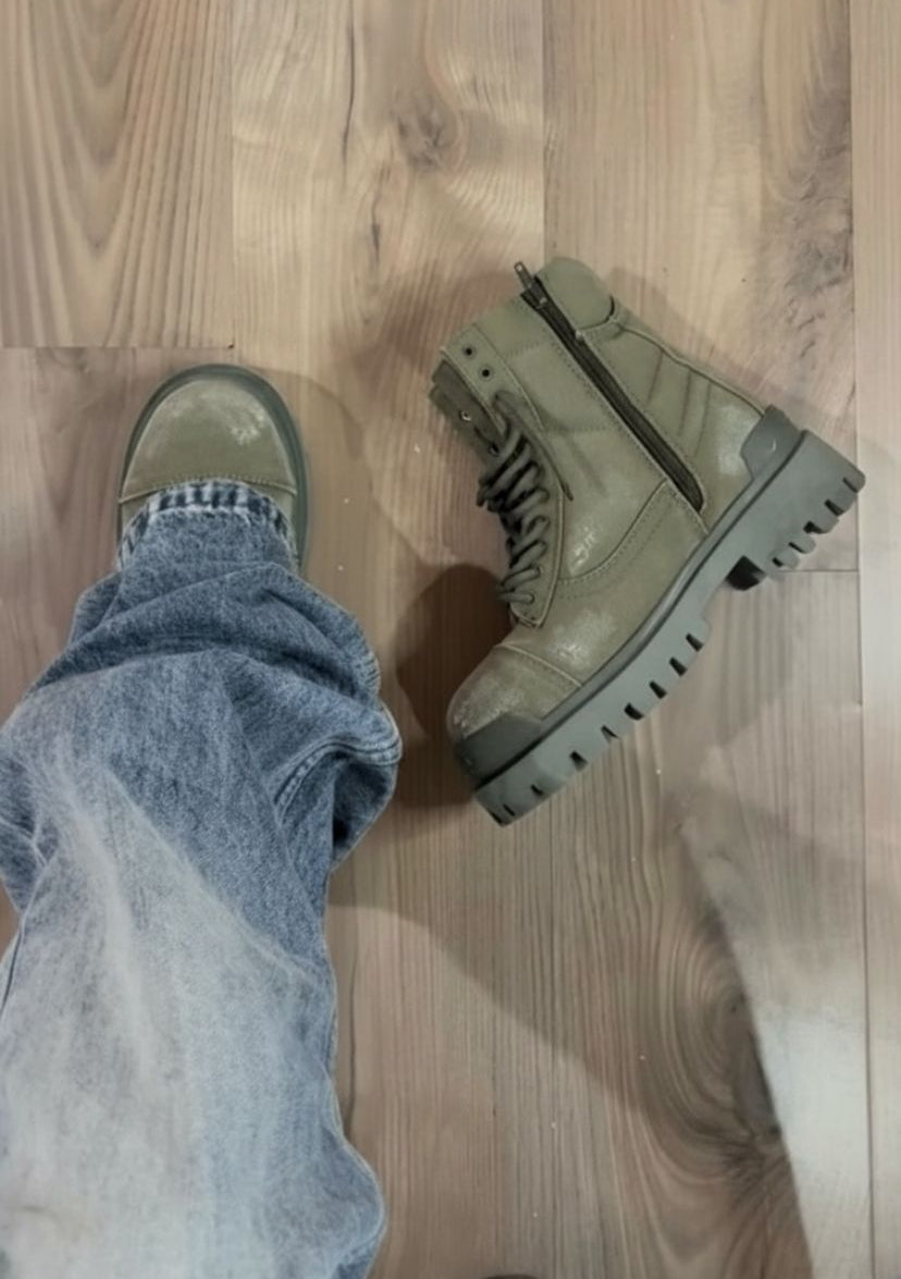 Balenciaga Green Strike Boot
