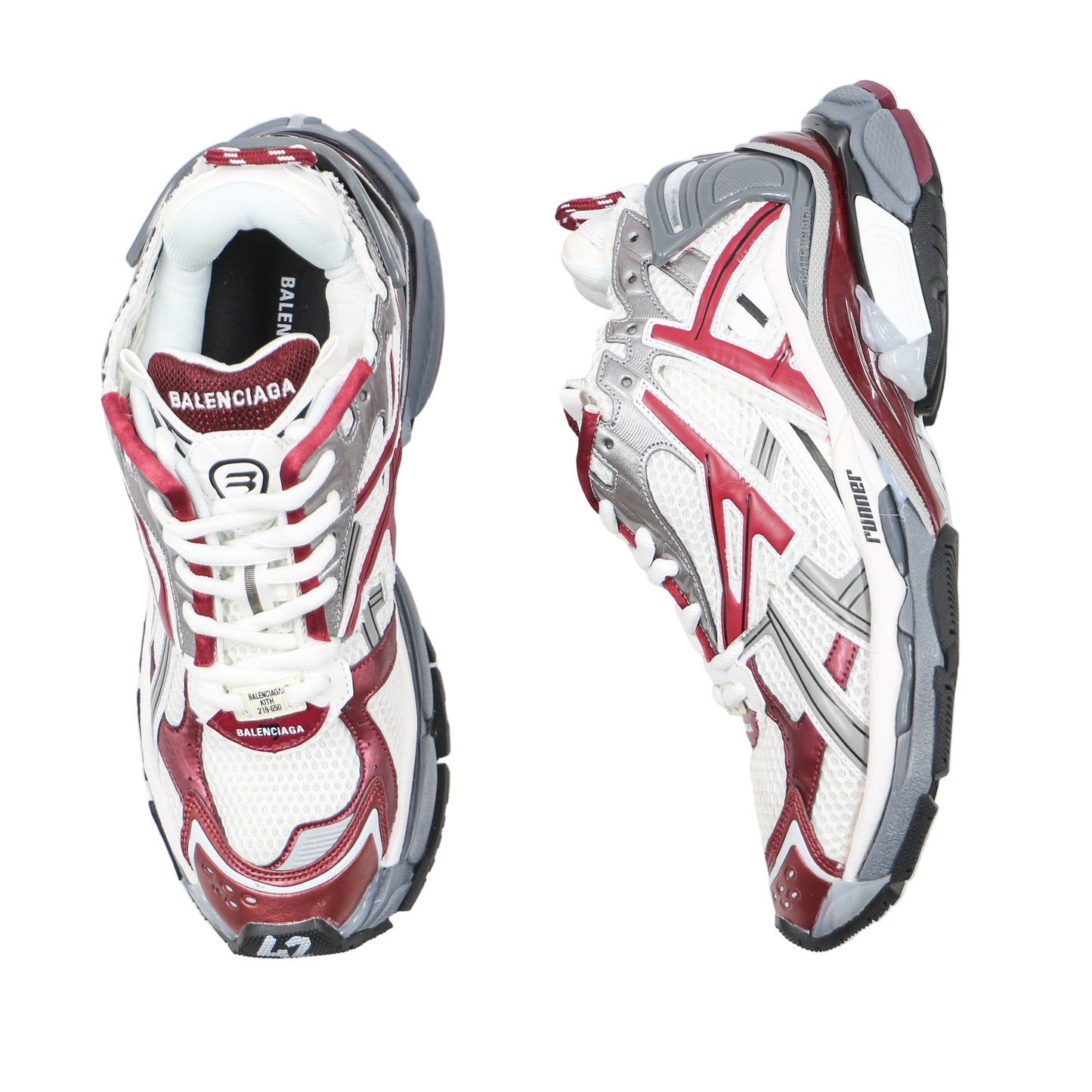 Balenciaga White & Burgundy Runner