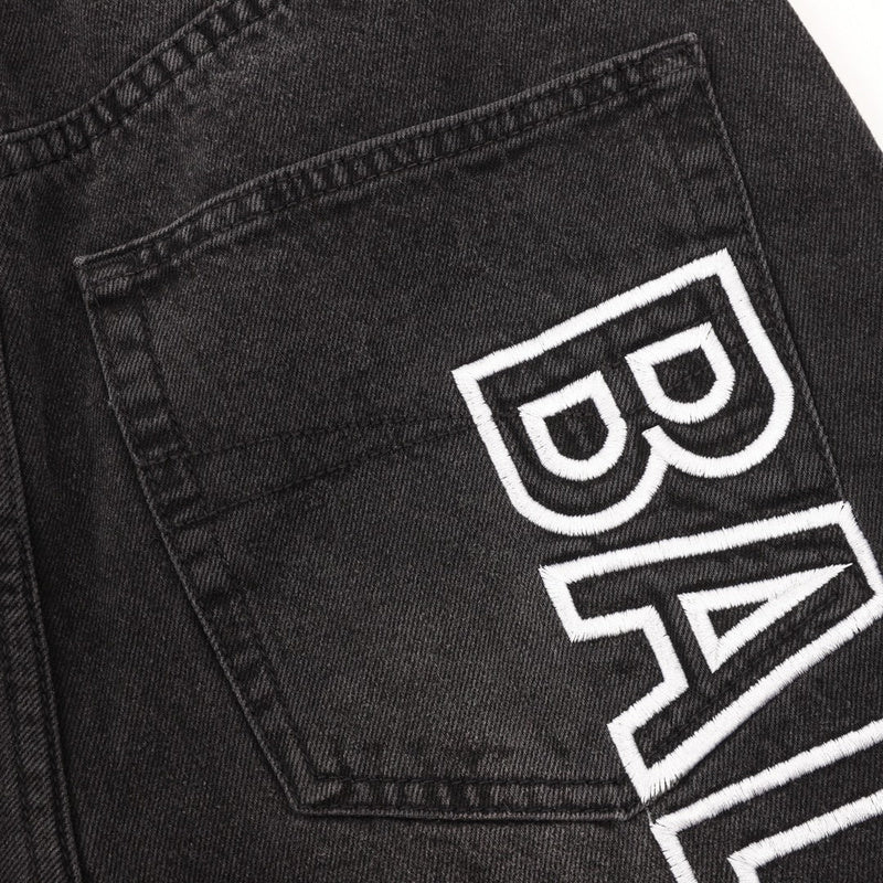 Balenciaga Outline Denim Pants in Black